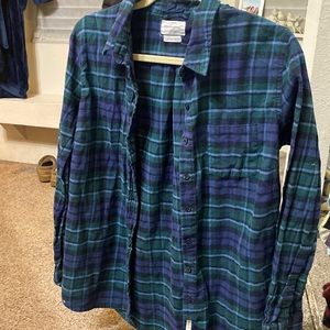 green/blue flannel